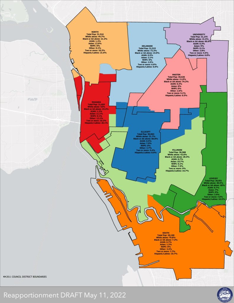 Buffalo's gerrymandered Council districts - Investigative Post ...